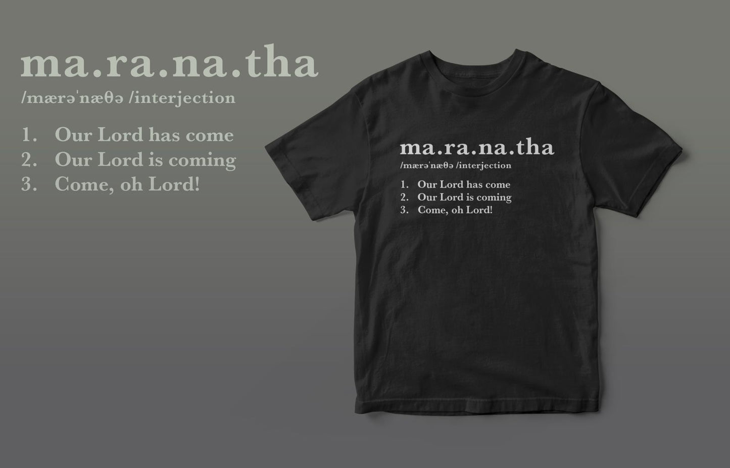 Camiseta - Maranatha Significados